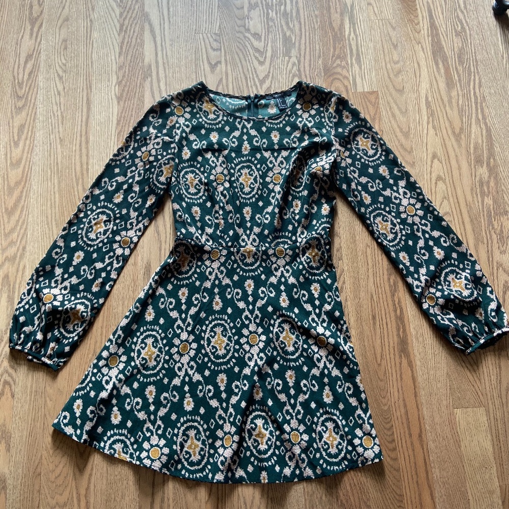 Forever 21 High Neck Pattern Dress